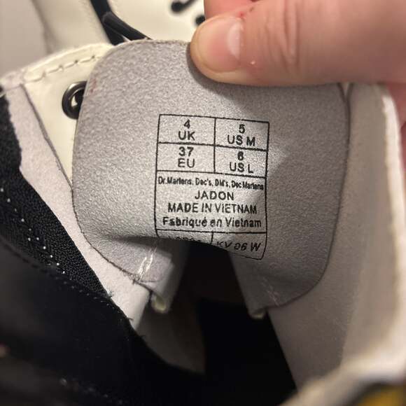 Dr. Martens Jadon Smooth Leather Platform Boots in White - Picture 5 of 5